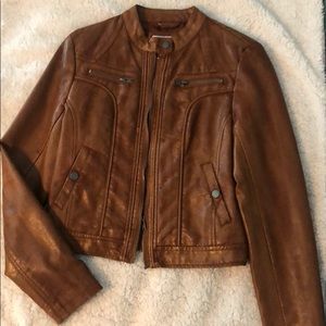 Brown Faux leather jacket